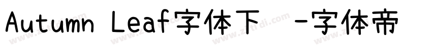 Autumn Leaf字体下载字体转换